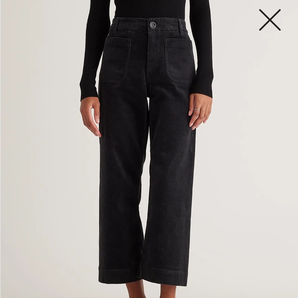 Quince Organic Wide Leg Corduroy Pants size 6